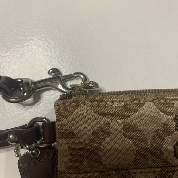 Coach Beige Monogram Wristlet - Picture 7 of 12